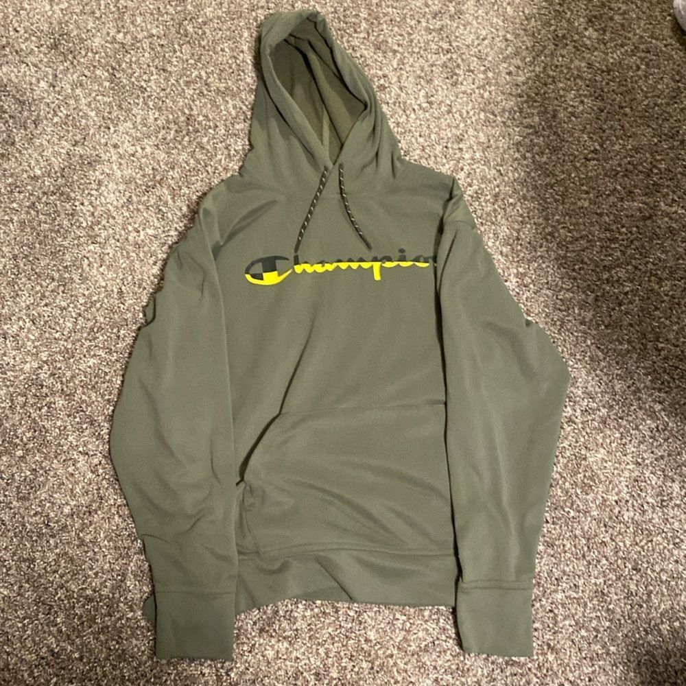 Green Champion Hoodie/Sweatshirt